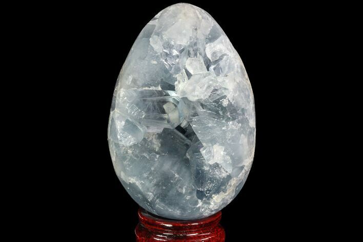 Crystal Filled Celestine (Celestite) Egg Geode - Madagascar #100073